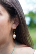 woven pearl earrings